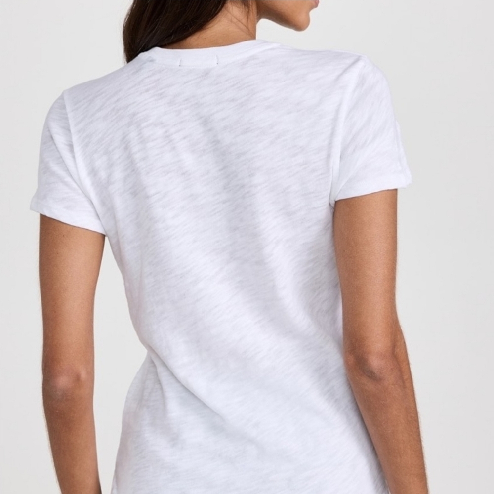 ATM Anthony Thomas Melillo White Heathered Schoolboy Crew Neck Tee T-Shirt M - Picture 4 of 13